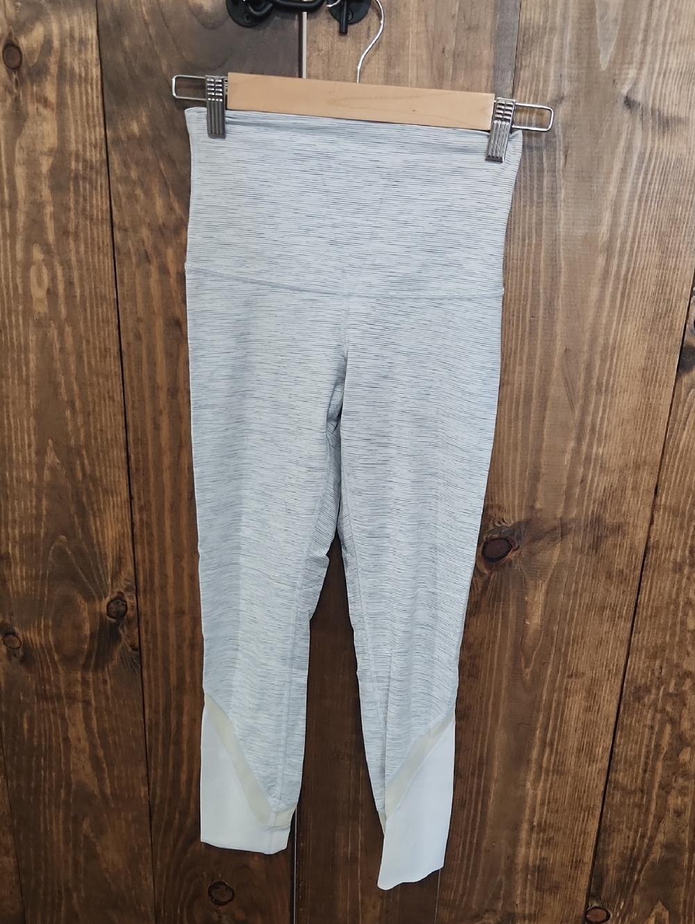 Lululemon Light Gray High-Waist Leggings